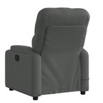 vidaXL Fauteuil de massage inclinable gris foncé tissu