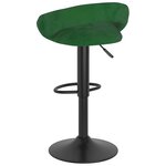 Vidaxl tabourets de bar 2 pcs vert foncé velours