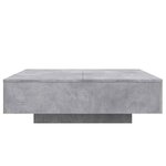 vidaXL Table basse gris béton 100x100x31 cm bois d'ingénierie