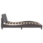 vidaXL Cadre de lit avec LED sans matelas Zadar gris 180x200 cm