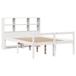 vidaXL Lit bibliothèque sans matelas blanc 140x200 cm bois pin massif