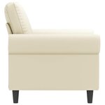 vidaXL Fauteuil Crème 60 cm Similicuir