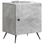 vidaXL Cabinet de chevet 2 Pièces Gris béton 43 x 34 5 x 50 cm
