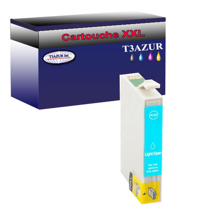 Cartouche Compatible pour Epson T0965 (C13T09654010) Light Cyan - T3AZUR