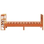 vidaXL Cadre de lit sans matelas cire marron 90x200 cm bois pin massif