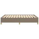 vidaXL Cadre de lit sans matelas taupe 140x190 cm tissu