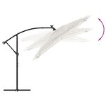 vidaXL Parasol de jardin avec mât en acier blanc 290x290x238 cm