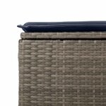 vidaXL Salon de jardin 2 Pièces avec coussins gris résine tressée acacia