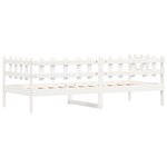 vidaXL Lit de jour sans matelas blanc 90x200 cm bois de pin massif