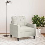 vidaXL Fauteuil Crème 60 cm Velours