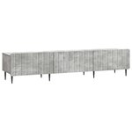 vidaXL Meuble TV Gris béton 147 x 34 5 x 32 cm Bois d'ingénierie