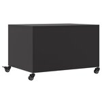 vidaXL Table basse noir 68x50x43 5 cm acier laminé à froid