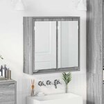 vidaXL Armoire Miroir de Salle de Bain Gris Sonoma 60 x 20 x 60 cm
