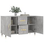 vidaXL Buffet gris béton 100x36x60 cm bois d'ingénierie