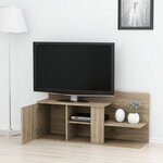 Homemania Meuble TV Duru 122x33 3x55 cm Noyer