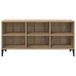 vidaXL Meuble TV Artisan Chêne Bois d'ingénierie  Métal Moyenne