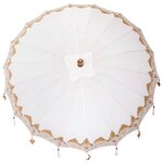 vidaXL Parasol balinais 2 Pièces Crème 210-220 cm Coton et bois massif
