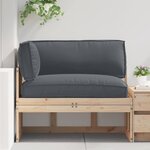 vidaXL Set de coussins de palette 3 Pièces Anthracite Tissu Oxford