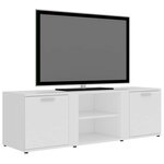 vidaXL Meuble TV Blanc 120x34x37 cm Bois d'ingénierie