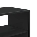 vidaXL Meuble TV noir 80x31x39 5 cm bois d'ingénierie et métal