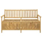 vidaXL Banc de rangement 2 -Seater 148 x 63 x 84 cm Acacia massif