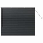 vidaXL Store de Fenêtre avec des rideaux Noir Aluminium