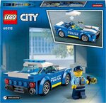 Lego 60312 city la voiture de police  jouet pour enfants des 5 ans avec minifigure officier  idée de cadeau  série aventures