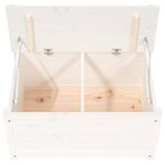 Banc banquette 80 x 41 x 77 cm bois de pin massif blanc 02_0010718