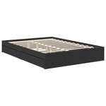 vidaXL Lit de Rangement Noir 135 x 190 cm Bois d'ingénierie