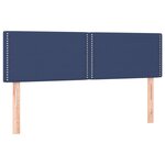 vidaXL Sommier à lattes de lit avec matelas LED Bleu 140x200 cm Tissu