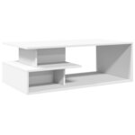 vidaXL Table basse blanc 102x55x35 cm bois d'ingénierie