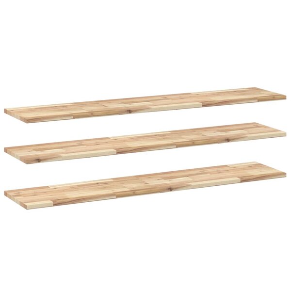 vidaXL Étagères flottantes 3 Pièces 160x30x2 cm acacia massif non traité