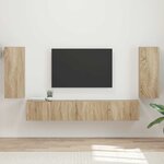 vidaXL Ensemble meuble TV 4 Pièces Chêne Sonoma Bois d'ingénierie