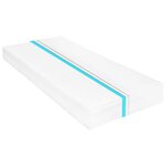 vidaXL Lit de repos et matelas 90x200cm Marron miel Bois de pin massif