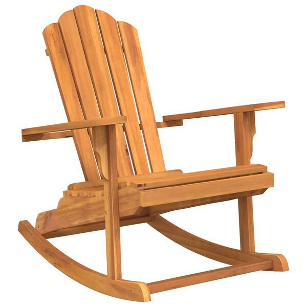 vidaXL Chaise à bascule de jardin Adirondack bois de teck massif