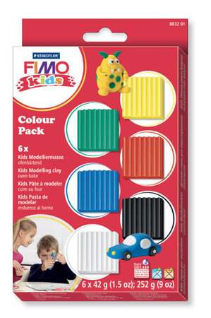 Pâte Fimo Kids Kit 6 couleurs garcon 8032.01