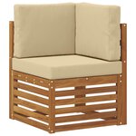 vidaXL Ensemble de canapés d'extérieur 9 pc Naturel et Beige