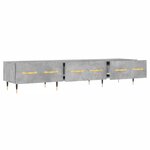 vidaXL Meuble TV gris béton 150x36x30 cm bois d'ingénierie