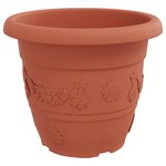 vidaXL Pots de plantes 24 Pièces Rouge brique Ø 34 x 28 cm Plastique
