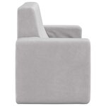 vidaXL Canapé pour enfants à 2 places Gris clair Peluche douce
