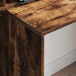 vidaXL Bureau Chêne fumé 138.5 x 55 x 143 cm Bois d'ingénierie