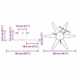 vidaXL Pied de Sapin de Noël 1.73 Blanc 49 x 49 x 15 5 cm Acier