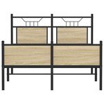 vidaXL Cadre de lit sans matelas chêne sonoma 120x190 cm