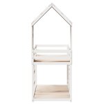 vidaXL Lit superposé sans matelas blanc 90x200 cm bois de pin massif