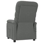 vidaXL Fauteuil électrique de massage Gris foncé Tissu