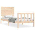 vidaXL Cadre de lit et tête de lit 100x200 cm bois massif