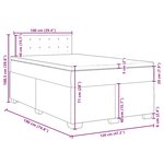 vidaXL Sommier à lattes de lit avec matelas taupe 120x190 cm tissu