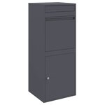 vidaXL Boîte de dépôt de colis Anthracite 41 x 38 x 103 cm Acier