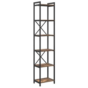 vidaXL Étagère Chêne fumé 40 x 30 x 189 5 cm Bois d'ingénierie