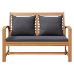 vidaXL Ensemble de canapé de jardin 2 Pièces Naturel Bois de teck solide